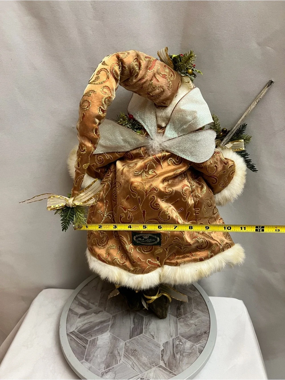 Mark Roberts Collection 20” Christmas Santa Claus Figurine Gold Ivory Holiday
